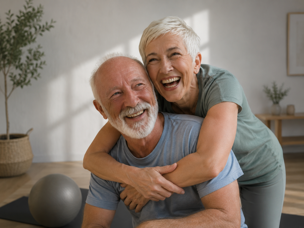 personas felices en clinica de fisioterapia palma de mallorca